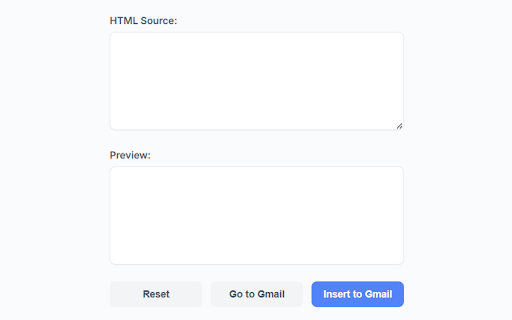 HTML Email Inserter for Gmail  from Chrome web store to be run with OffiDocs Chromium online