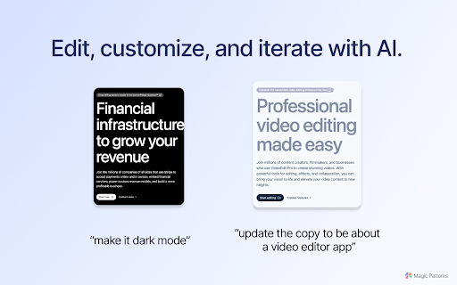 HTML to React  Figma by Magic Patterns  from Chrome web store to be run with OffiDocs Chromium online