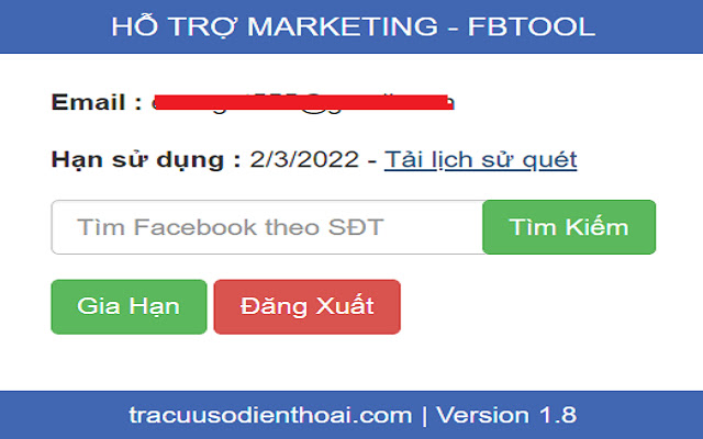 来自 Chrome 网上商店的 HỖ TRỢ MARKETING FBTOOL 将与 OffiDocs Chromium 在线一起运行