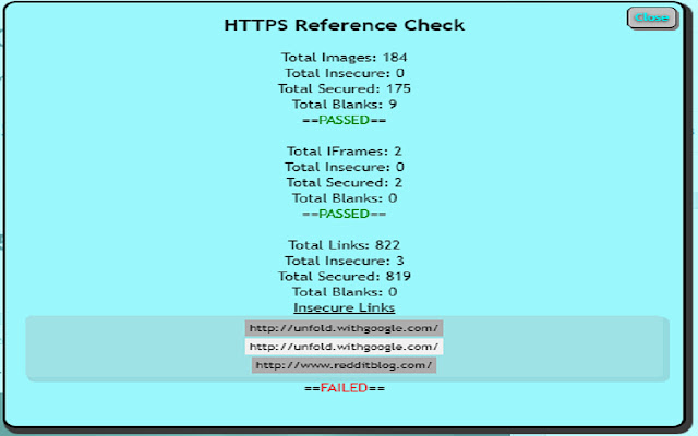 HTTPS Reference Check  from Chrome web store to be run with OffiDocs Chromium online