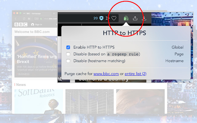 HTTP to HTTPS  from Chrome web store to be run with OffiDocs Chromium online