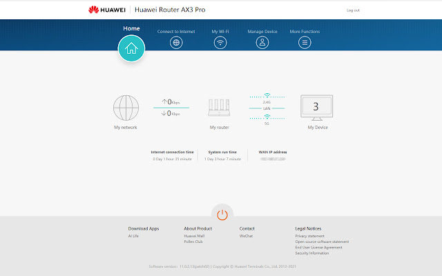 Huawei Router AX3 Pro  from Chrome web store to be run with OffiDocs Chromium online