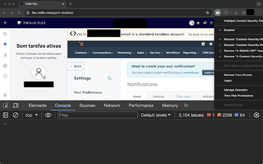 HubSpot Content Security Policy Unblocker  from Chrome web store to be run with OffiDocs Chromium online