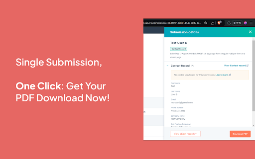 HubSpot Form Submissions Exporter  from Chrome web store to be run with OffiDocs Chromium online