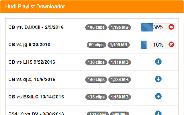 Hudl Playlist Downloader  from Chrome web store to be run with OffiDocs Chromium online