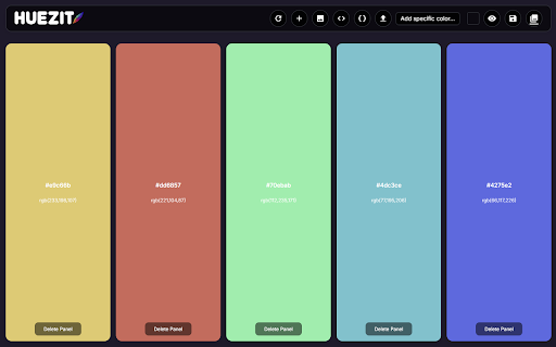 Huezit  from Chrome web store to be run with OffiDocs Chromium online