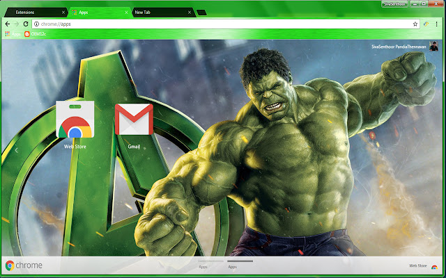 Hulk Green Avenger SuperHero  from Chrome web store to be run with OffiDocs Chromium online
