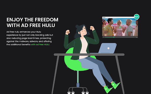 Hulu Ad Blocker  from Chrome web store to be run with OffiDocs Chromium online