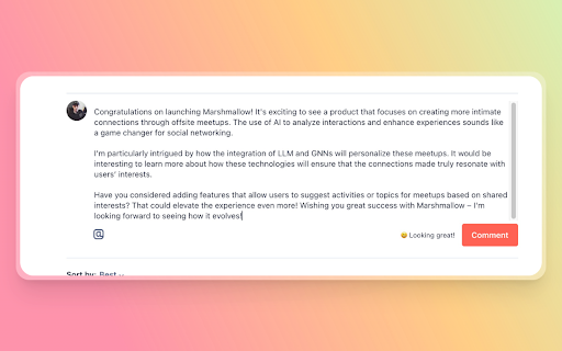 Human Comment  from Chrome web store to be run with OffiDocs Chromium online
