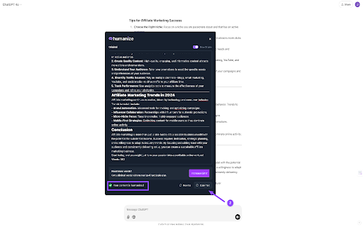 HumanizeAI  from Chrome web store to be run with OffiDocs Chromium online