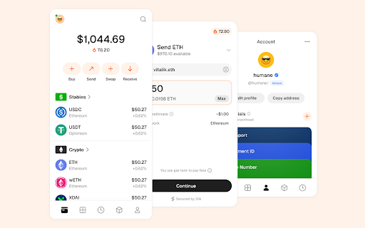 Human Wallet  from Chrome web store to be run with OffiDocs Chromium online