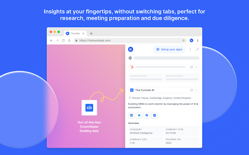 Humble AI  from Chrome web store to be run with OffiDocs Chromium online