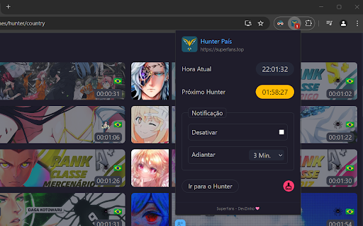Hunter Super Fans  from Chrome web store to be run with OffiDocs Chromium online