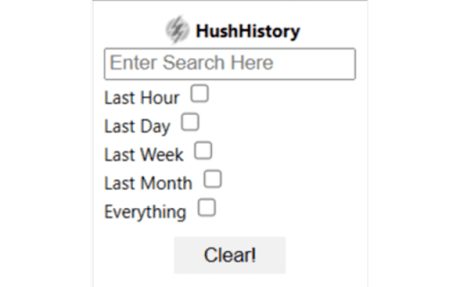 HushHistory  from Chrome web store to be run with OffiDocs Chromium online
