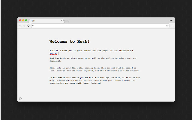 Husk  from Chrome web store to be run with OffiDocs Chromium online