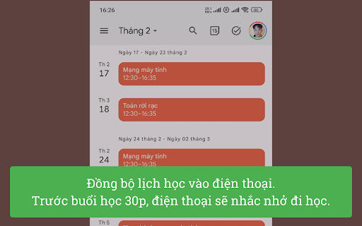 HUTECH Schedule  from Chrome web store to be run with OffiDocs Chromium online