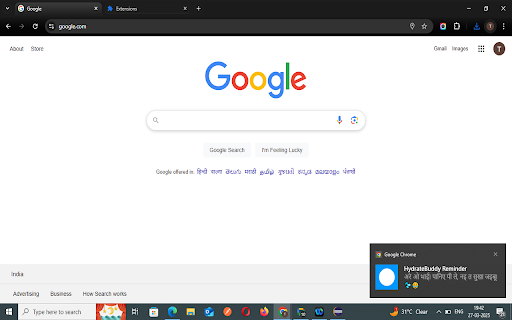 HydrateBuddy  from Chrome web store to be run with OffiDocs Chromium online