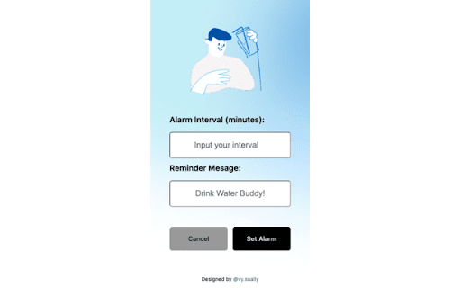 Hydration Reminder  from Chrome web store to be run with OffiDocs Chromium online