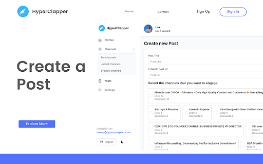 HyperClapper AI Powered Network Companion  from Chrome web store to be run with OffiDocs Chromium online