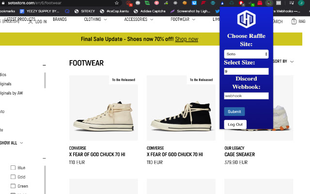 Hyper Raffle Extension  from Chrome web store to be run with OffiDocs Chromium online