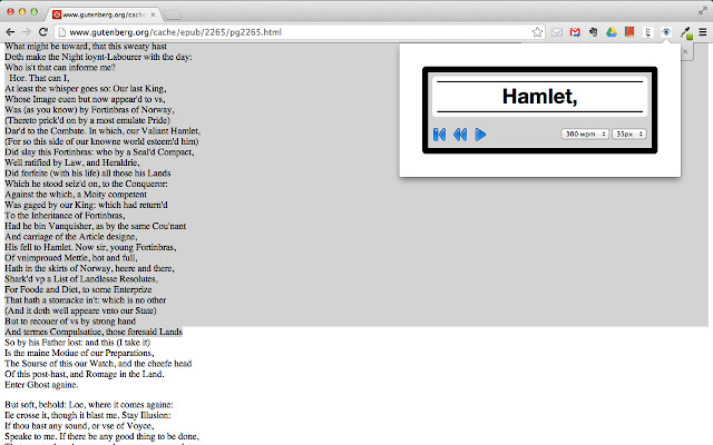HyperRead for Chrome  from Chrome web store to be run with OffiDocs Chromium online