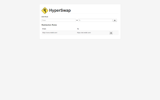 HyperSwap  from Chrome web store to be run with OffiDocs Chromium online
