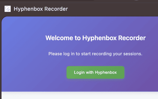 Hyphenbox Recorder  from Chrome web store to be run with OffiDocs Chromium online
