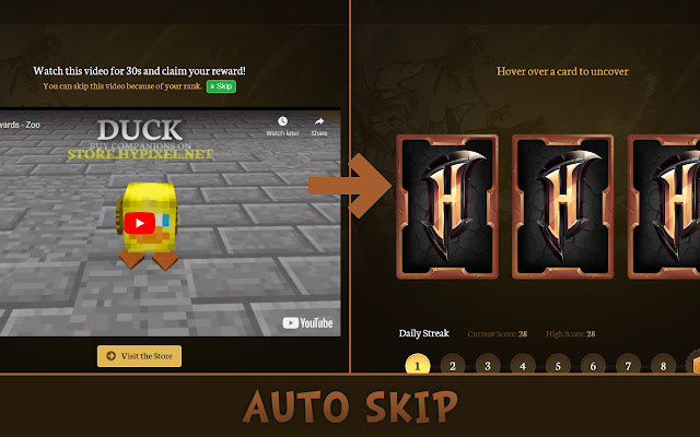 Hypixel Reward Skip  from Chrome web store to be run with OffiDocs Chromium online