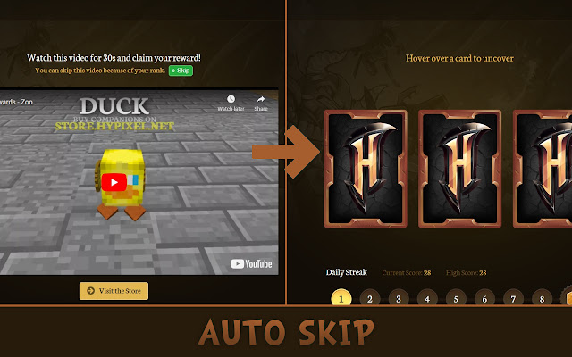 Hypixel Reward از فروشگاه وب Chrome رد شوید تا با OffiDocs Chromium به صورت آنلاین اجرا شود