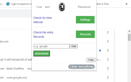 I am NOT Paranoid  from Chrome web store to be run with OffiDocs Chromium online