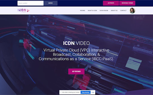 ICDN.VIDEO Direct Screenshare Room Extension  from Chrome web store to be run with OffiDocs Chromium online