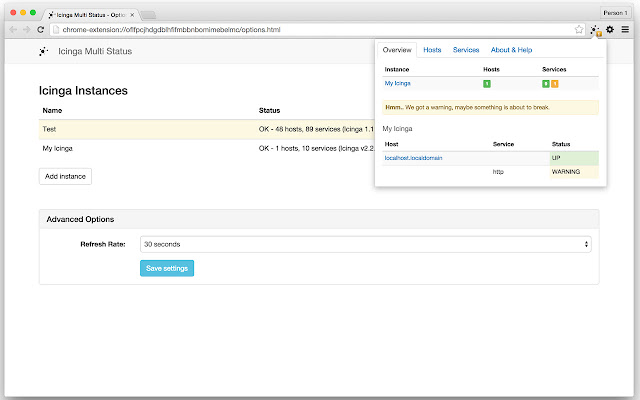 Icinga Multi Status  from Chrome web store to be run with OffiDocs Chromium online