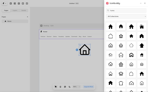 Iconbuddy  from Chrome web store to be run with OffiDocs Chromium online