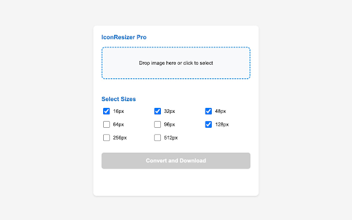 IconResizer Pro  from Chrome web store to be run with OffiDocs Chromium online