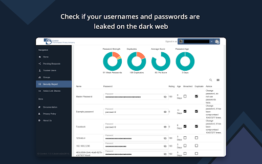 ID Control Password Management  from Chrome web store to be run with OffiDocs Chromium online