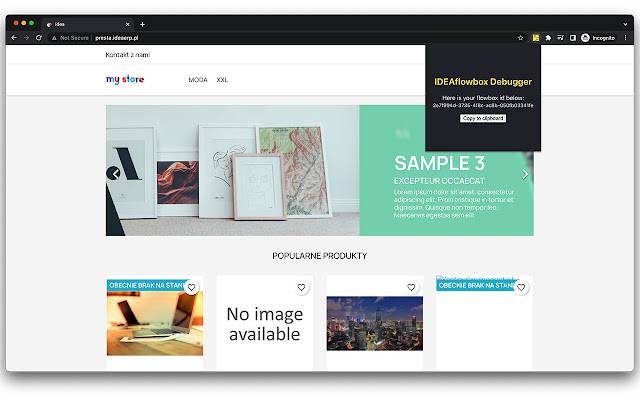 IDEAflowbox Debugger  from Chrome web store to be run with OffiDocs Chromium online