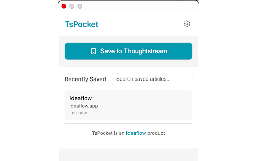 IdeaPocket Save to Ideaflow  from Chrome web store to be run with OffiDocs Chromium online