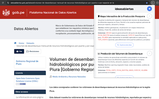 Ideas Abiertas  from Chrome web store to be run with OffiDocs Chromium online