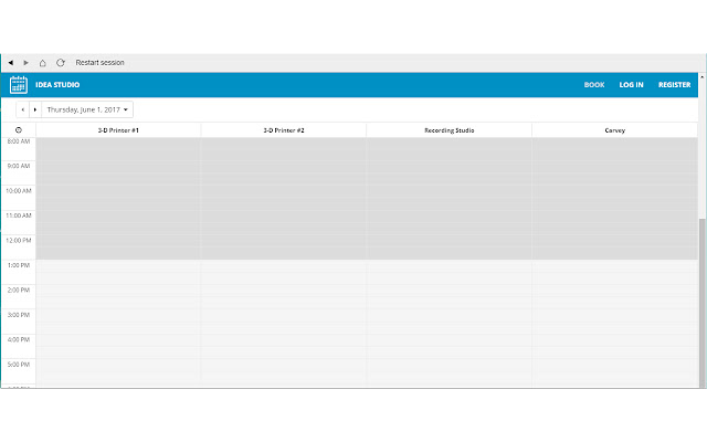 Idea Studio Reservation Kiosk  from Chrome web store to be run with OffiDocs Chromium online