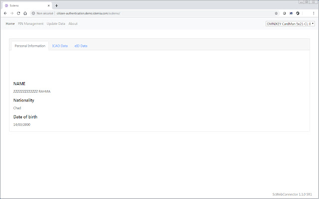 IDEMIA Smartcard Web Connector  from Chrome web store to be run with OffiDocs Chromium online