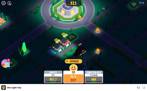 Idle Light City Game Light Up the City and Earn Rewards!  from Chrome web store to be run with OffiDocs Chromium online