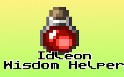 Idleon Wisdom Helper  from Chrome web store to be run with OffiDocs Chromium online