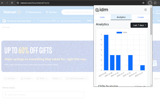 IDM URL shortener and QR code generator  from Chrome web store to be run with OffiDocs Chromium online