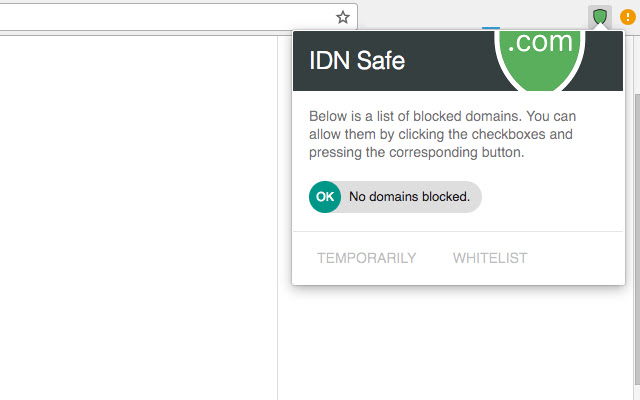 IDN Safe  from Chrome web store to be run with OffiDocs Chromium online