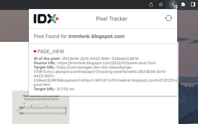 IDX Pixel Check install and events  from Chrome web store to be run with OffiDocs Chromium online