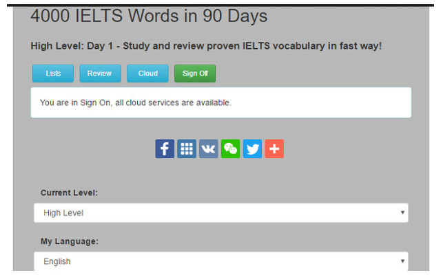 IELTS 4000 Words  from Chrome web store to be run with OffiDocs Chromium online
