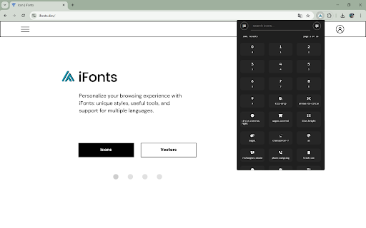 iFonts for Developers  from Chrome web store to be run with OffiDocs Chromium online