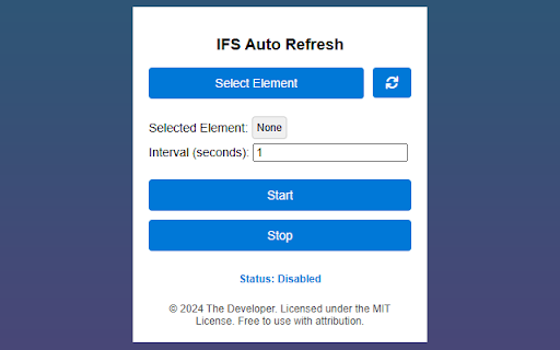 IFS Auto Refresh  from Chrome web store to be run with OffiDocs Chromium online
