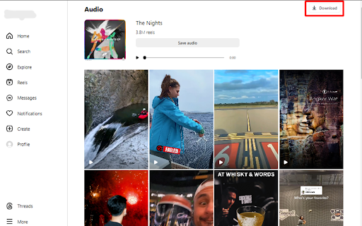 IGDown Download Video and Audio  from Chrome web store to be run with OffiDocs Chromium online