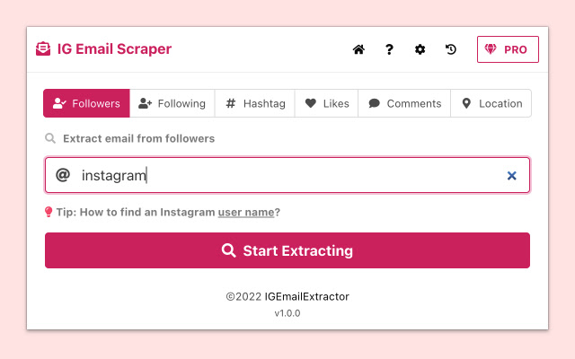 IG Email Scraper IG Email Extractor  from Chrome web store to be run with OffiDocs Chromium online